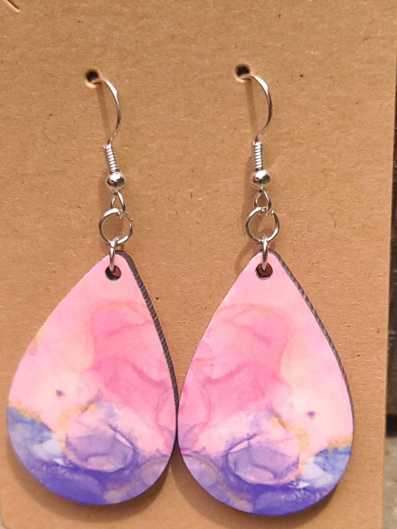 Pink Purple Swirl Earrings