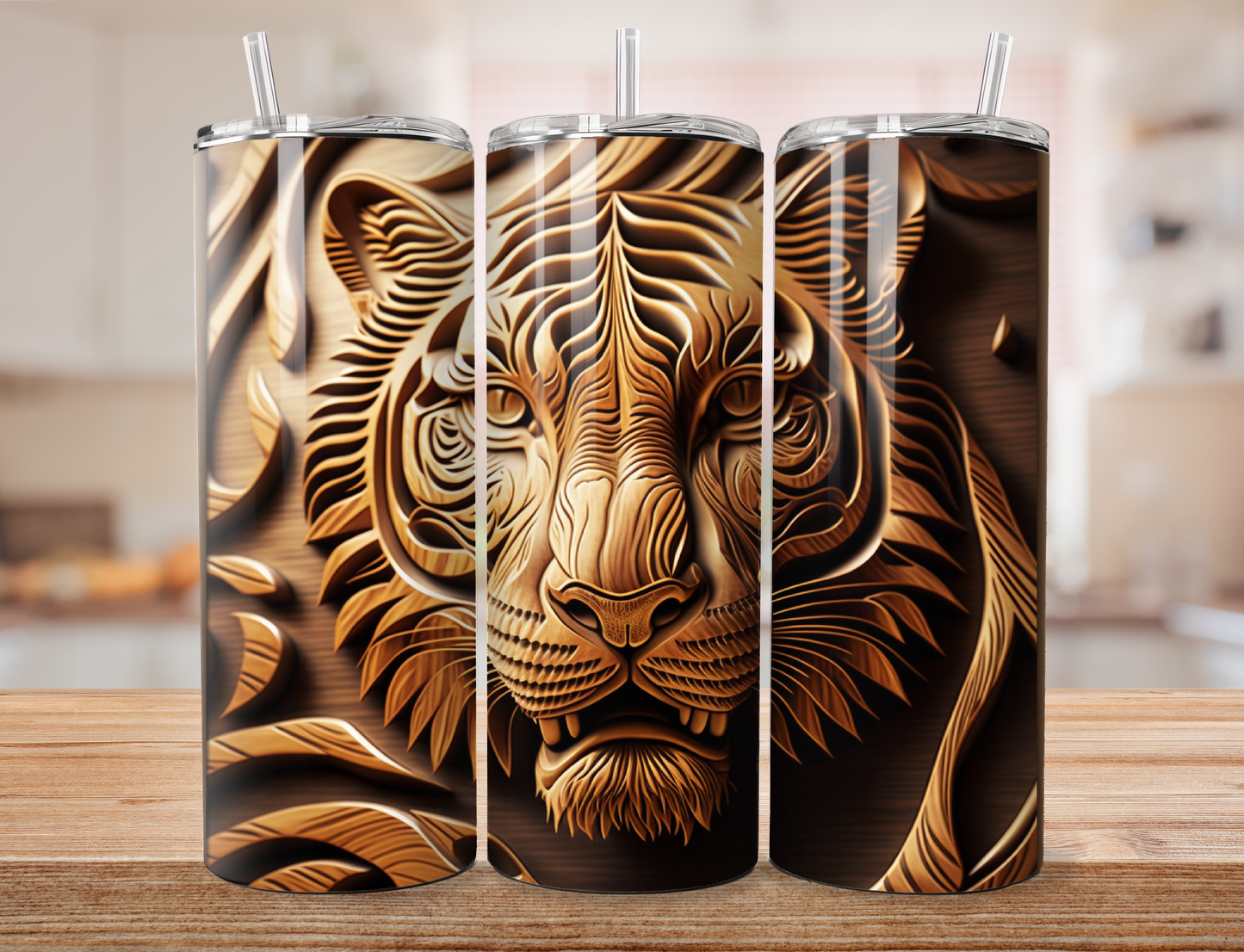 Carved Tiger - 20 oz. Tumbler